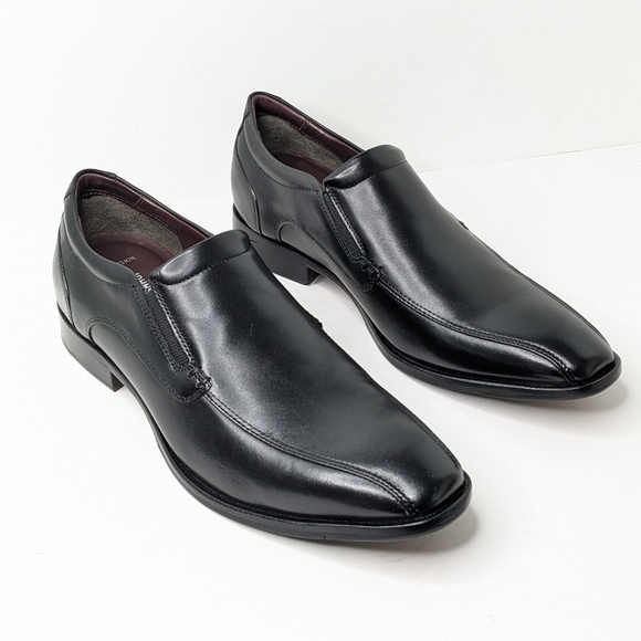 Johnston & Murphy McClain Venetian Loafers Black Leather Men's 9.5 M